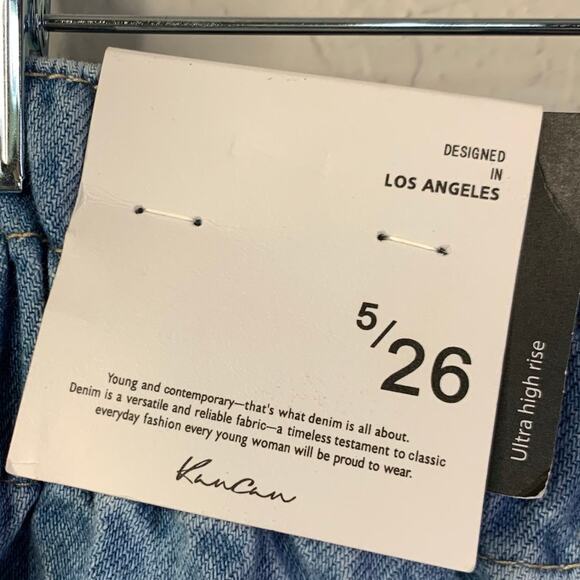 KANCAN Jeans 26 Brayan Ultra High Rise Wide Leg Elastic Waist W/Drawstring NWT - Picture 12 of 15